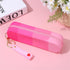 YYaaloa Pink Silicone Pencil Case,Colorful Waterproof Pencil Pouch Aesthetic Pencil Case Small Pencil Bag, Pencil Pouch for Women, Makeup Pouch...