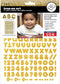 Sei 1/2 Inch Carefree Glitter Letters & Numbers Iron on Transfer, Gold, 1-Sheet...