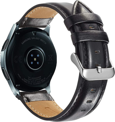 OTOPO for Galaxy Watch 3 45mm/Galaxy Watch 46mm Bands, 22mm Quick Release Leather Bracelet Replacement Strap for Samsung Gear S3/Ticwatch Pro Smar...