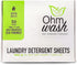 Ohm Earth’s Ohm Wash - Laundry Detergent Sheets Hypoallergenic, Eco-friendly & Biodegradable, Plastic-Free Liquidless Concentrated Strips for Sens...