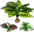 Reptile Artificial Plants, Terrarium Plants Decorations Supplies, Aquarium Fish Tank Plant, Amphibian Habitat Hideout Tank Accessories(L Set-3pcs/...