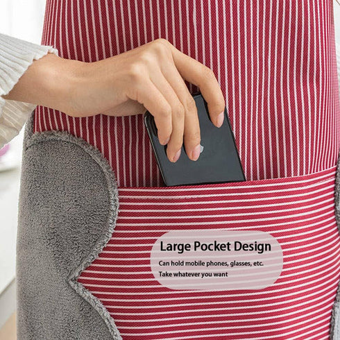 V-shine Women Kitchen Apron with Hand Wipe Pockets Adjustable Neck for Cooking Baking...