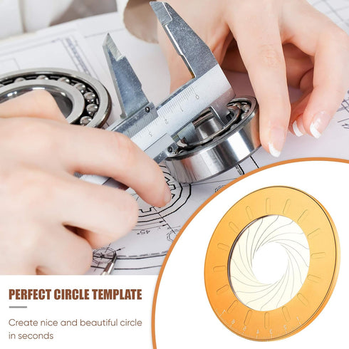 Zonon Circle Drawing Maker Stainless Steel Adjustable Round Circle Template Tool Ring Making Tool with Black Flannelette Bag for Drafting, 125 mm(...