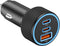 USB C Car Charger, 3-Port 67W Dual USB-C & USB-A Car Power Adapter PD/QC Fast Charging Cigarette Lighter for iPhone 15/14/13/12/11/Pro Max, iPad, ...