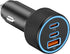 USB C Car Charger, 3-Port 67W Dual USB-C & USB-A Car Power Adapter PD/QC Fast Charging Cigarette Lighter for iPhone 15/14/13/12/11/Pro Max, iPad, ...