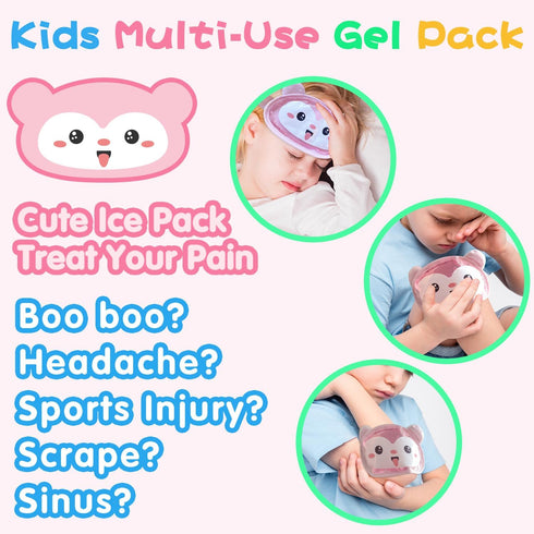 Boo Boo Ice Pack, Kid Reusable Ice Pack, Auxiliary Fever Reduction, Hot Cold Pack for Kids Injuries, Wisdom Teeth, Baby Colic, Gas and Upset Stoma...
