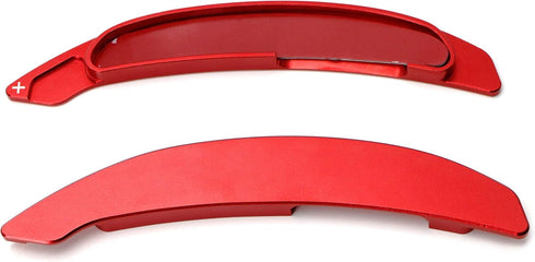iJDMTOY Sports Red CNC Billet Aluminum Large Paddle Extensions Compatible With Mitsubishi 2008-2016 Lancer Evolution Evo X 10 Outlander, etc...