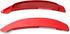 iJDMTOY Sports Red CNC Billet Aluminum Large Paddle Extensions Compatible With Mitsubishi 2008-2016 Lancer Evolution Evo X 10 Outlander, etc...