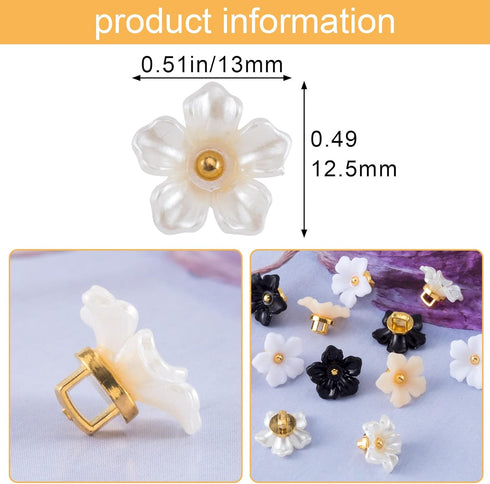 ANCIRS 100 Pack 13mm Resin Flower Shape Sewing Buttons for Crafts Making, Clothes & DIY Projects, Scrapbook Decoration- 25 Matte Orange & 25 Matte...
