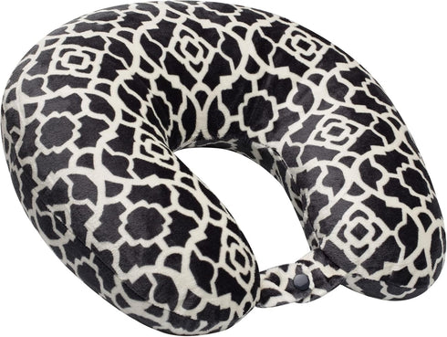 Adult Cozy Soft Microfiber Neck Pillow for Travel – Compact, Machine Washable - Perfect for Airplane, Car, or Home Use - Filled and Finished in th...