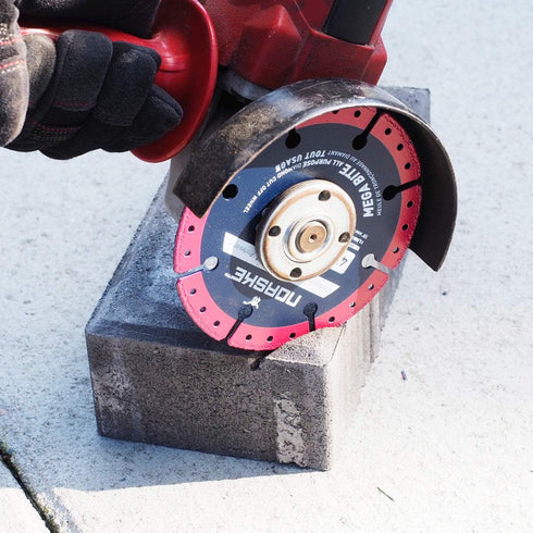 Norske Tools NDBS335 4.5 inch Mega Bite Diamond Vacuum Brazed Cutoff Wheel 7/8 inch Bore for Cutting in Wood, Tubular Metals, Non-Ferrous Metals, ...