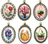 ZuoAnLF 6 Pieces Embroidery Pendant Kit for Beginner,Embroidery Stitching Necklace,Embroidery Kit for Necklace & Earrings & Hand Sewing Jewelry & ...