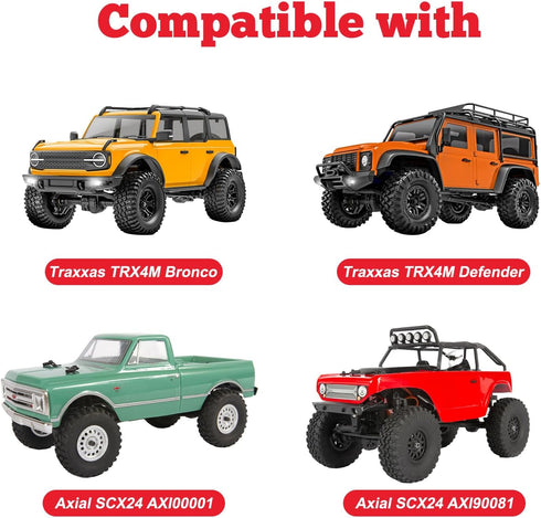 HobbyPark 62x21mm 1.0 Sticky Tires S5 Super Soft All Terrain Tires Mud for TRX4M AX24 SCX24 FCX24 Enduro24 1/18 1/24 RC Crawler Car...