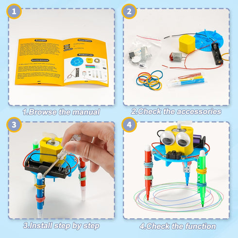 STEM Science Kits Robotics for Kids Age 8-12 6-8 Science Experiments Projects Robot Building STEM Kits Boys Girls Crafts Engineering Electric Moto...