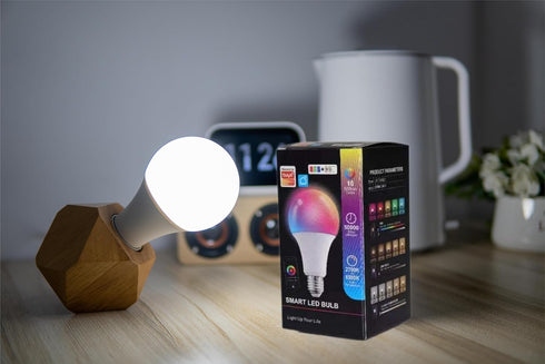 Smart Bulb A19 RGBCW LED Light 2.4 GHz Wi-Fi, 9W (Equivalent to 60W) 800LM, Voice Compatible with Alexa,Google Assistant and IFTTT, Multicolor 270...