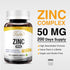 Zinc 50mg | Potent Highly-Absorbed Chelated Zinc Supplements, Picolinate & Bisglycinate | Vegan, Gluten Free, Non-GMO | for Immune, Antioxidant Su...