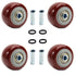2.5 Inch Caster Wheels Heavy Duty Lockable Bearing Plate 4 PCS Shelf Replacement for Platform Trucks Cart Furniture Workbench up to 220LBS/100KG...