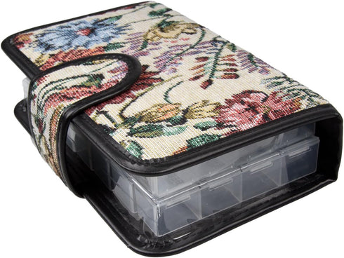 Floral Pill Case Box, 14 Day Pill Holder Pill Container & Medication Organizer, Travel Case - 4 Marked Compartments for Each Day of The Week - Mor...