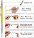 Enhon 2mm Mechanical Carpenter Pencil Set with 12 Marker Refills and Sharpener, Woodworking Marking Tool Solid Deep Hole Construction Pencil, Exte...