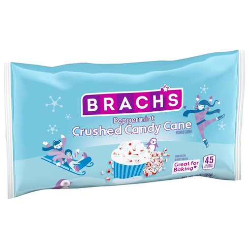 Brach's Peppermint Crushed Candy Canes, Holiday Baking Decorations, Perfect For Christmas Cookies, 10 Oz Bag...