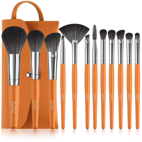 DUAIU Makeup Brushes Set 12Pcs Professional Makeup Brush Set Premium Synthetic Foundation Blending Face Powder Blush Concealers Eye Shadows Make U...