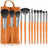 DUAIU Makeup Brushes Set 12Pcs Professional Makeup Brush Set Premium Synthetic Foundation Blending Face Powder Blush Concealers Eye Shadows Make U...