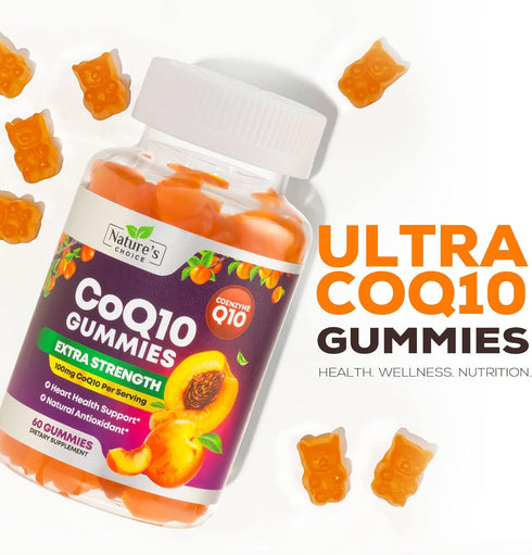 CoQ10 100mg Gummies - 3X Better Absorption, Antioxidant for Heart Health Support & Energy Production, Ultra Coenzyme Q10 Vitamins, Coq 10 Suppleme...