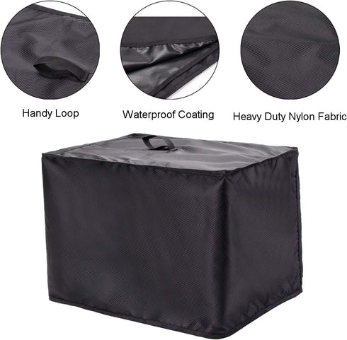 QEES Microwave Cover, Heavy Duty Waterproof Toaster Oven Cover, 18.5"x13.7"x13.7" Kitchen Appliance Cover Compatible with Cusinart Oven, Ice Cream...
