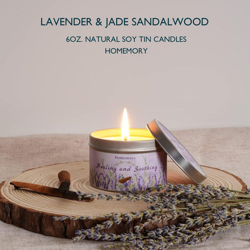 Candles for Home Scented, Lavender & Jade Sandalwood Scented Candles for Women| Men, Natural Non-Toxic Soy Candles with Essential Oils, Aromathera...