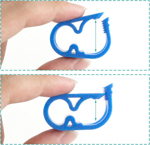 5 Pcs Plastic Tubing Clamps, 1/4" - 1/2" Tube O.D. Adjustable Tube Clamp Shut Off Hose Clamp, Laboratory Pinch Valve Flow Control Hose Clamp?Blue?...