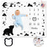 Bear Baby Blanket, Baby Monthly Milestone Blanket for Boys, Includes Felt Frame, Month Blanket Baby Shower Baby Milestone Blanket, 50x40 (Bear)...
