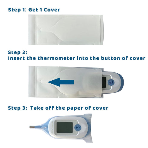 Disposable Cover for Rectal Thermometers - Special for Large Display & Short Probe Baby/Pet Rectal Thermometers (Covers -100 pcs)...