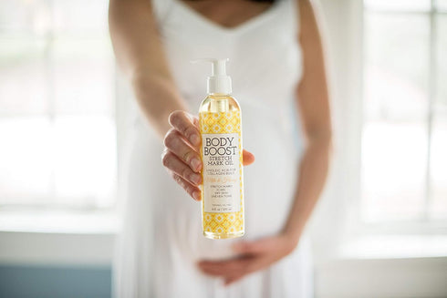 Body Boost Milk & Honey Stretch Mark Oil 8oz- For Stretch Marks and Scars- Pregnancy and Nursing Safe...