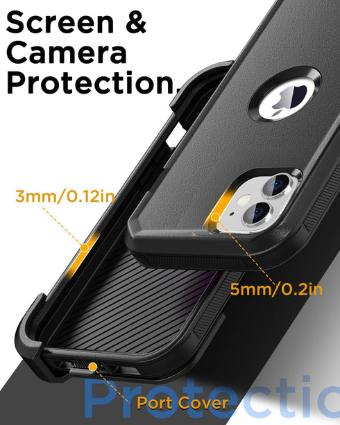AICase for iPhone 11 Case,Heavy Duty Drop Protection Full Body Rugged Shockproof Military Protective Tough Durable Cover for iPhone 11 6.1"_12...