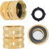 3/4" Brass Garden Hose Connector, Water Hose Fitting Adapter with Double Female Dual Swivel for Male Hose to Male Hose,Double Female Connectors wi...