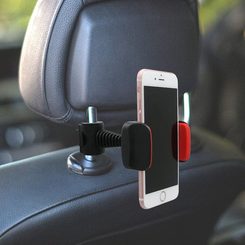 Car Back Seat Phone Holder Mount for Kids, Ring Light Tripod Stand Phone Mount Holder Clamp Post Flexible Direction Adapter Rotatable Monopod Self...