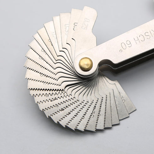 YEEZET 52PCS Thread Pitch Gauge Stainless Steel Metric 60 Degree 24pcs & Imperial 55 Degree Screw Gauge for Industrial Measurement...