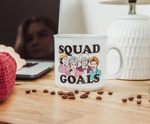 Silver Buffalo Golden Girls Squad Goals Group Ceramic Camper Mug, 20 Ounces, 20oz Squad Goals, 1 Count (Pack of 1)...