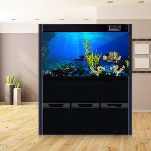 FILFEEL Aquarium Background Fish Decorations Pictures 3D Effect PVC Adhesive Poster Underwater World Backdrop Decoration Paper Cling Decals Sticke...