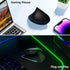 Ergonomic Optical Wireless Mouse Stylish Rechargeable 2.4G Optical Vertical Mice Cordless Mouse with USB Receiver, 800/1200 /1600 DPI, 5 Buttons f...