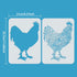 2 Pcs Large Layering Coloring Dominique Chicken Stencil for Painting 11.7×8.3 inches Reusable Layered Painting Stencils for Painting on Wood, Canv...