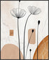 Posterizer 1 pcs-minimalist floral line drawing-beige chic poster 1-Floral & Botanical Art-Abstract & Modern Art-Decor for Home & Office- unframed...