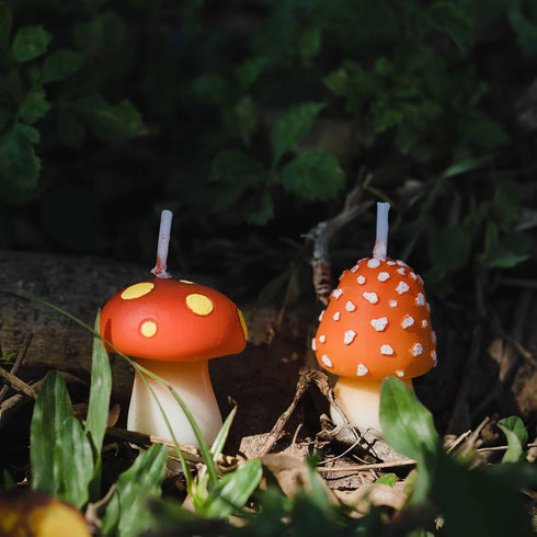 Birthday Candles Mushroom Candles for Party Supplies and Wedding Favor...