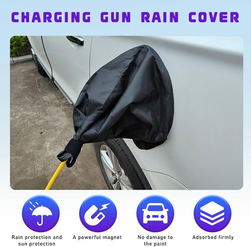 EV Charger Plug Port Cover, Waterproof Electric Car Charging Cover, Rain Sun UV Snow Dust All-Weather Protection, Outdoor Charging Car Accessories...