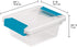 STERILITE Mini Clip Box Clear Base & Lid Aquarium Blue Latches...