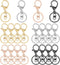 20pcs Lobster Claw Clasps Keychain for Jewelry Making,Metal Lobster Clasp Lobster Claw Clasps Hook with Flat Split Keychain Ring with Swivel Trigg...