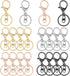 20pcs Lobster Claw Clasps Keychain for Jewelry Making,Metal Lobster Clasp Lobster Claw Clasps Hook with Flat Split Keychain Ring with Swivel Trigg...