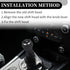 6 Speed Manual Gear Shift Knob - Car Gearbox Stick Shifter Lever Knob - for Toyota Yaris 2005-2010 Plastic Faux Leather Black Silver Tone - 1 Pc...