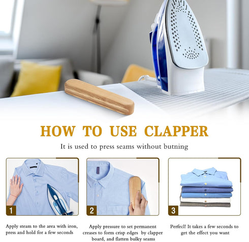 Hazztoll Tailors Clapper for Quilting - Hard Wood, Professional, Multipurpose, and Durable Tool for Seam Ironing and Fabric Flattening...