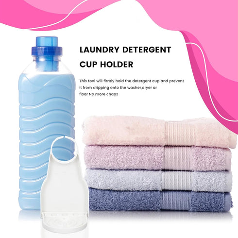 2 Pack Laundry Detergent Cup Holder, Detergent Drip Catcher Laundry Dispenser for Liquid Detergent, No More Mess or Leak, Keep Washer Dryer and La...
